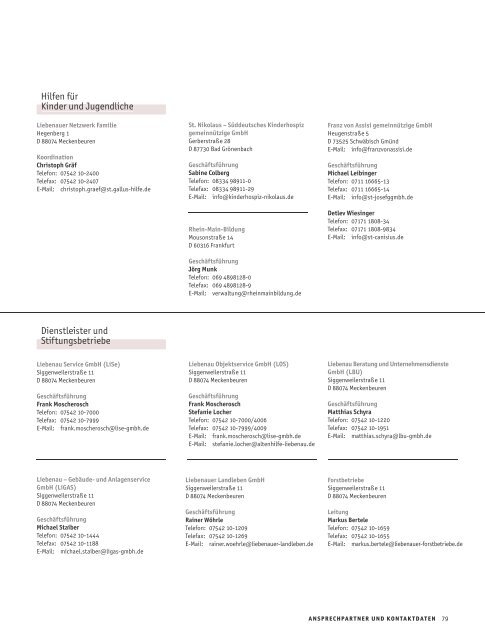 Jahresbericht 2014  der Stiftung Liebenau