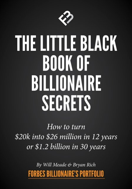 THE LITTLE BLACK BOOK OF BILLIONAIRE SECRETS