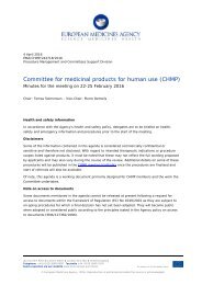 Committee for medicinal products for human use (CHMP)