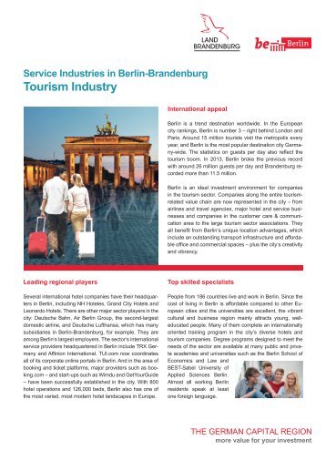 Service Industries in Berlin: Tourism