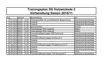 Trainingsplan Vorbereitung 2010.xlsx - SG-Holzwickede
