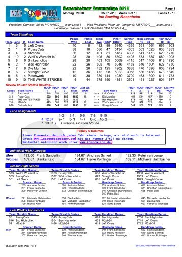 1 - In(n) Bowling Rosenheim