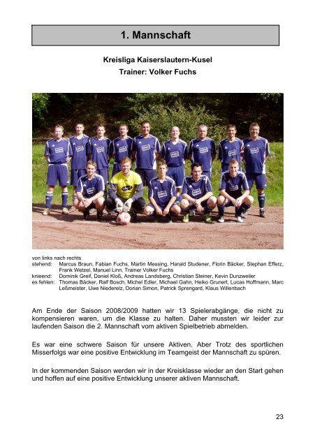 80 Jahre SV Hauptstuhl 1930 e. V. - Sportverein Hauptstuhl 1930 e.V.