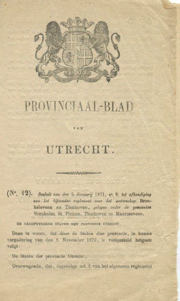 Reglement waterschap Tienhoven_Breukeleveen_1871