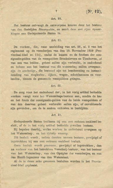 Reglement waterschap Tienhoven_Breukeleveen_1871