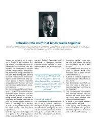 14 Cohesion- the stuff that binds teams together