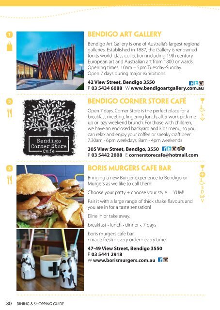 Bendigo Dining & Shopping Guide 2016