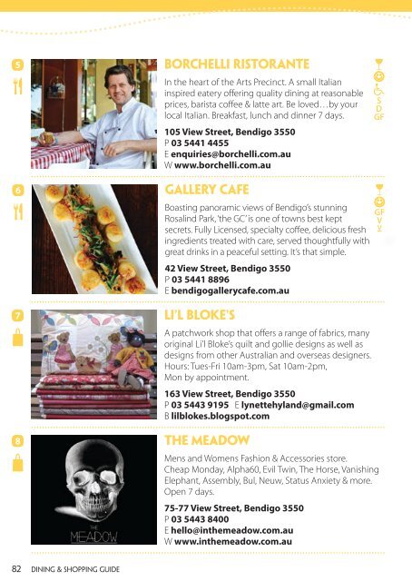 Bendigo Dining & Shopping Guide 2016