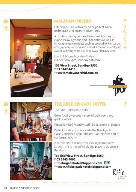 Bendigo Dining & Shopping Guide 2016