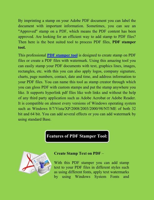 Create Stamp Text on PDF