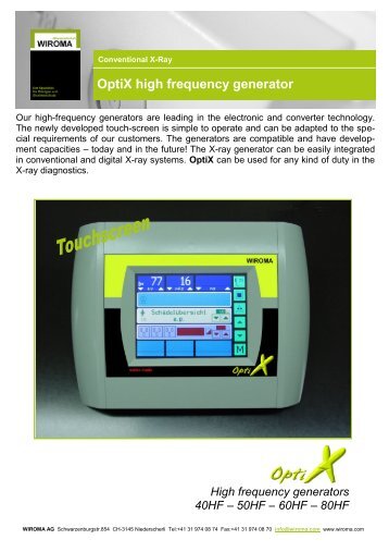 OptiX high frequency generator