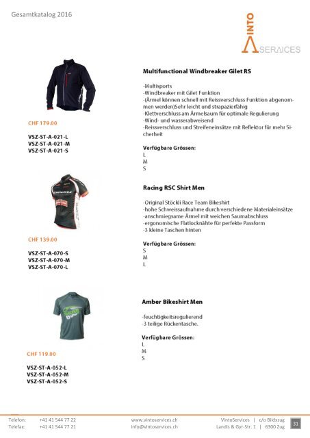 VintoServices Gesamtkatalog 2015/16