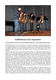 Schülerkonzert der Superlative - Jugendmusikschule Südlicher ...