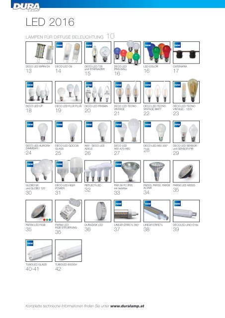 DURALAMP LED Leuchtmittel 2016