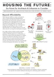 Housing the Future: Six Points