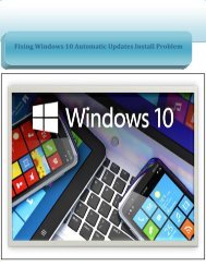 Fixing Windows 10 Automatic Updates Install Problem