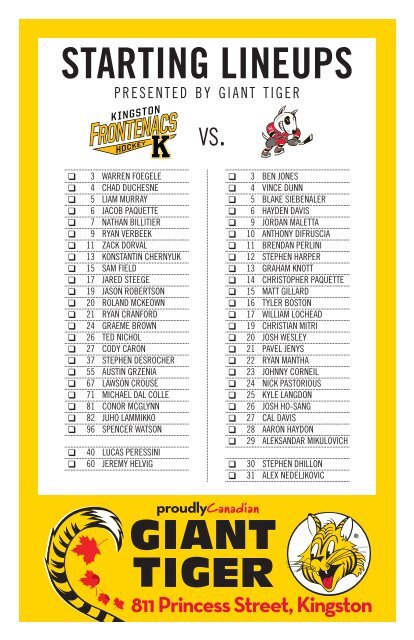 Kingston Frontenacs GameDay April 8, 2016