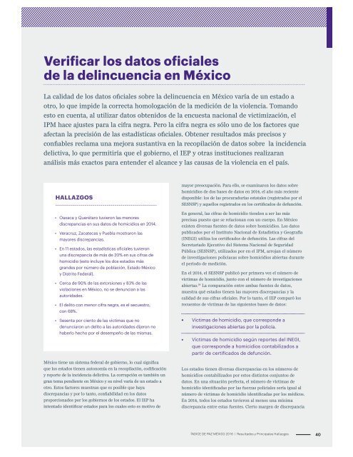 Extracto del IPM - Verificar los datos