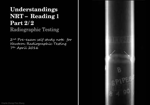 Understanding NRT- Reading 1- 2 of 2- Radiogaphic Testing A