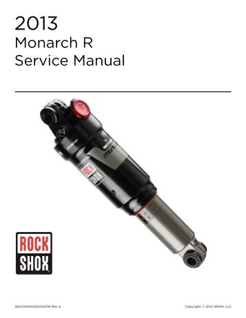Monarch R Service Manual - Sram