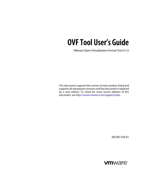 OVF Tool User's Guide