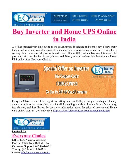 Buy Inverter and Home UPS Online in India