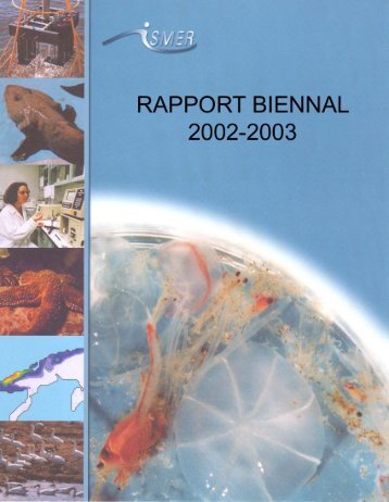 Rapport biennal 2002-2003 - Institut des sciences de la mer de ...