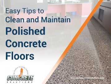 Tips to Clean and Maintain Polished Concrete Floors