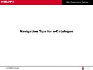 Navigation Tips for Catalogue