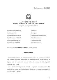 LA CORTE DEI CONTI PRONUNCIA