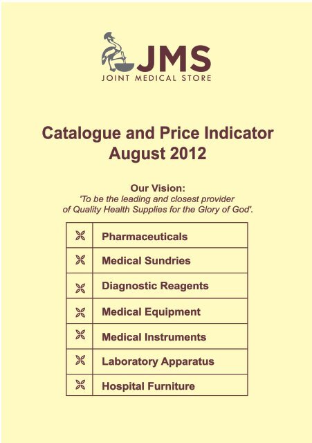 Catalogue and Price Indicator August 2012 - the Joint Medical Store