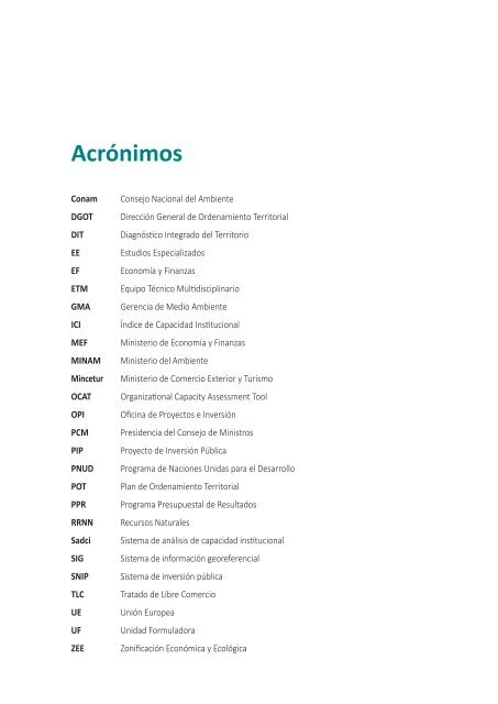 Orientaciones básicas sobre el Ordenamiento Territorial en el Perú