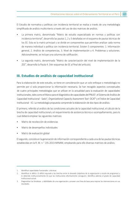 Orientaciones básicas sobre el Ordenamiento Territorial en el Perú