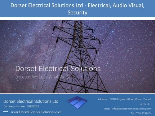 Dorset Electrical Solutions Ltd - Electrical, Audio Visual, Security
