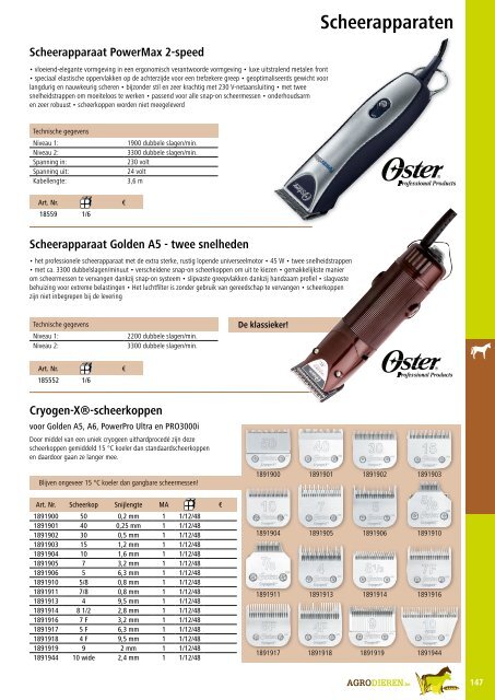 Agrodieren.be paard ruiter stal benodigdheden catalogus 2016