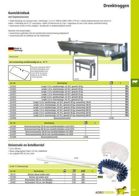 Agrodieren.be landbouwbenodigdheden catalogus 2016