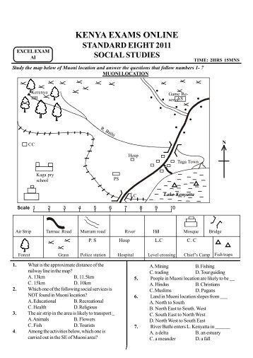 kenya exams online standard eight 2011 social studies - Excel Exams