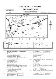 kenya exams online standard eight social studies - Excel Exams