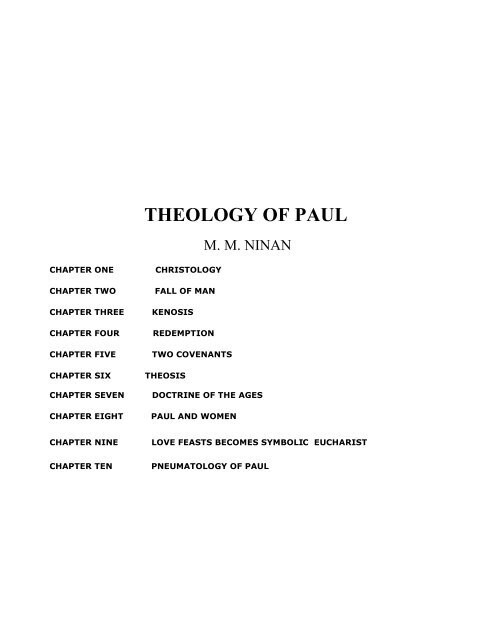 Theology Of Paul