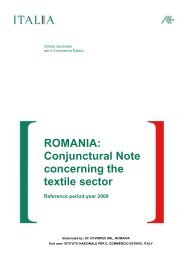 Romania - Nota macchine tessili 2009