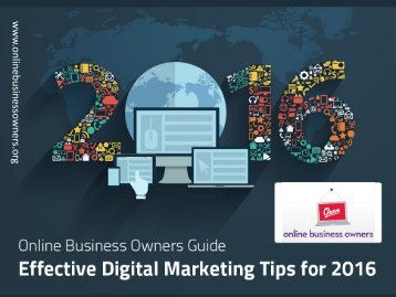 Digital Marketing Tips for 2016 - Read This Guide!