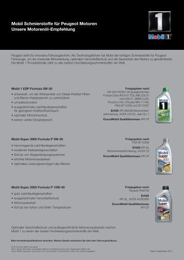 Peugeot Sellsheet