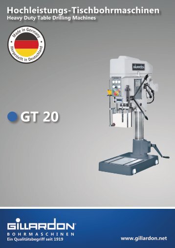 Hochleistungs-Tischbohrmaschine GT 20