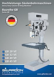 Hochleistungs-Säulenbohrmaschinen Baureihe GB 