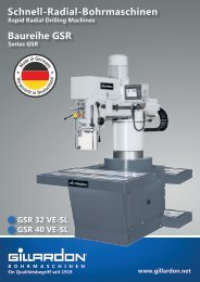 Schnellradialbohrmaschinen Baureihe GSR