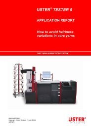 TESTER 5 APPLICATION REPORT How to ... - Uster Technologies