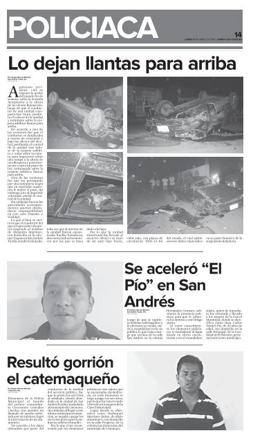 Diario Los Tuxtlas, edición del día 11 de abril de 2016