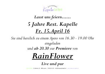 5 Jahre Restaurant Kapelle Lachen