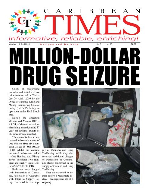 Caribbean Times 86th issue - Monday April 11th 2016