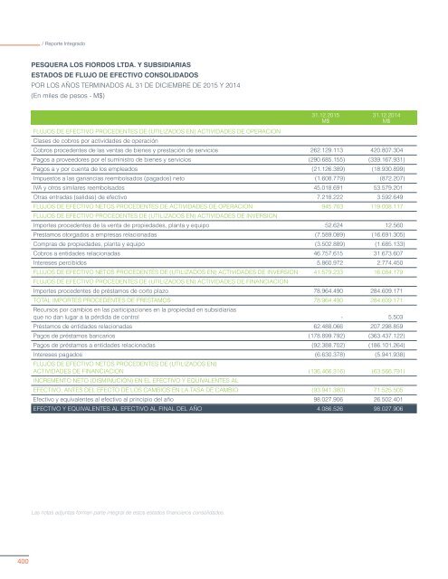 REPORTE INTEGRADO 2015